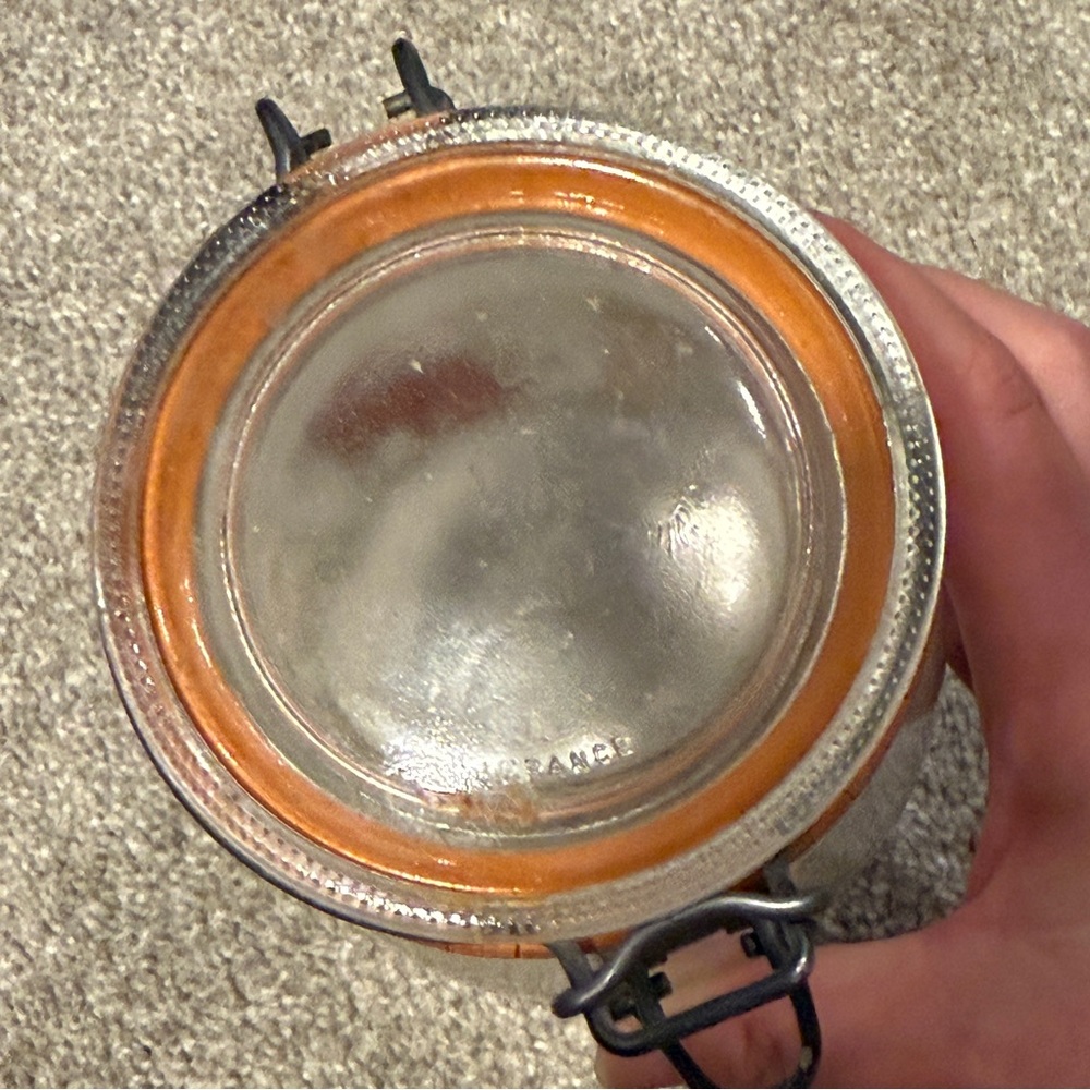 Vintage Glass Canister Storage Jar Made in FRANCE MUSHROOM Spice Of Life 1.5L - Picture 9 of 10